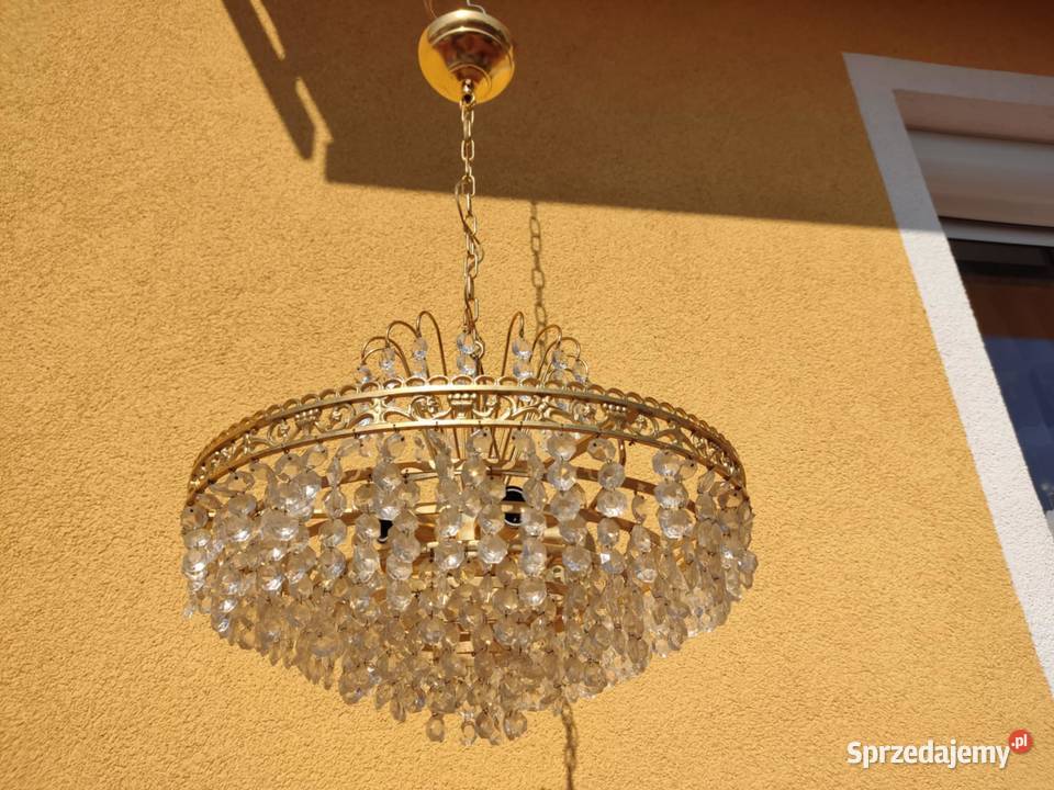 mosiężny żyrandol kaskadowy Gorzów Wielkopolski sprzedam