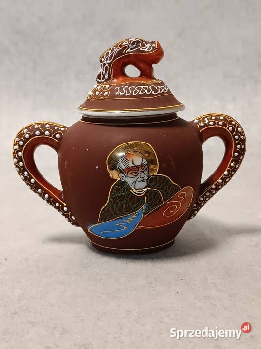 Kutani Satsuma Cukiernica Japonia Motyw Jawor