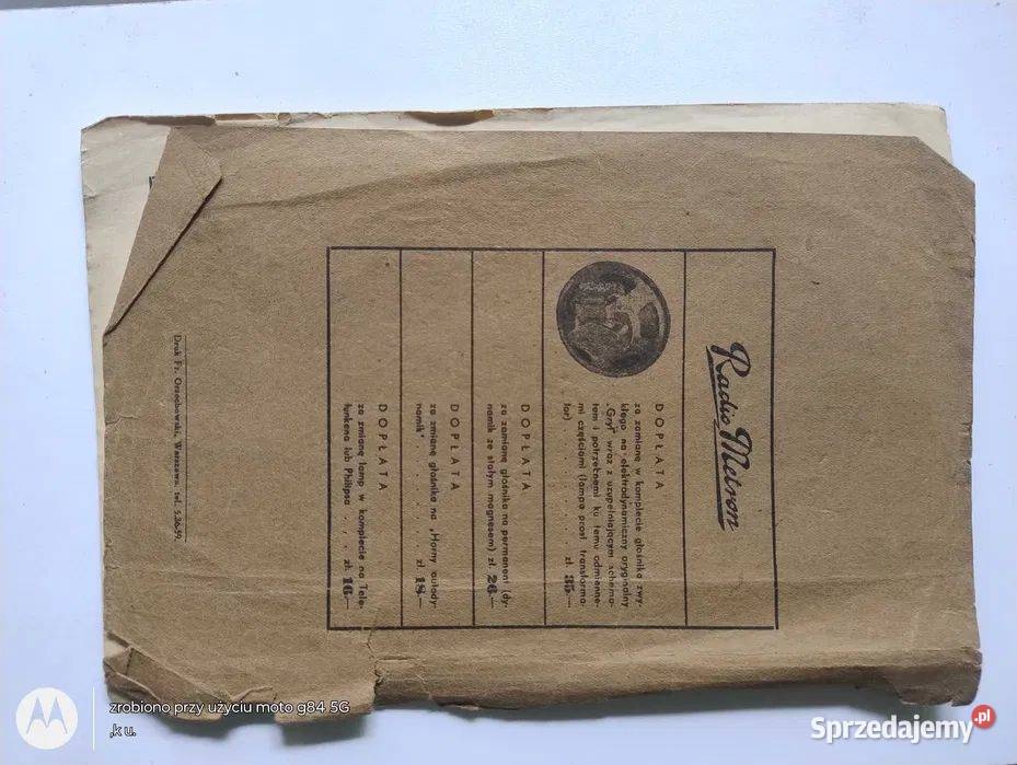 Śląska Trójka opis aparatu sysKZLewickiego 1935 mazowieckie Serock