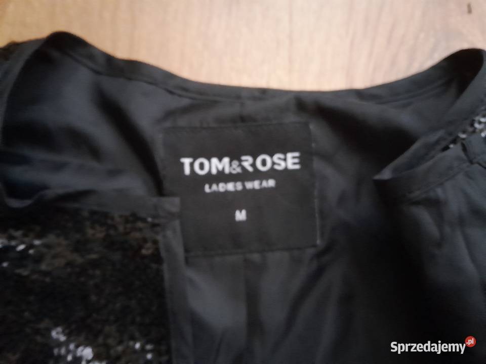 Czarna narzutka żakiet elegancka cekiny cekinowa Sosnowiec