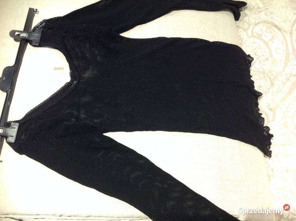 Bluzka Czarna Siateczka XXS XS j nowa Nowa Sól