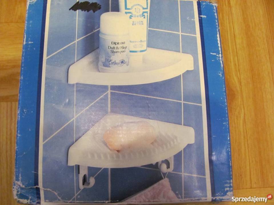 półka prysznicowa narożna podwójna z dwoma