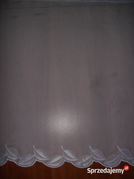 firanka krótka 73 woal haft biała Wystrój okien
