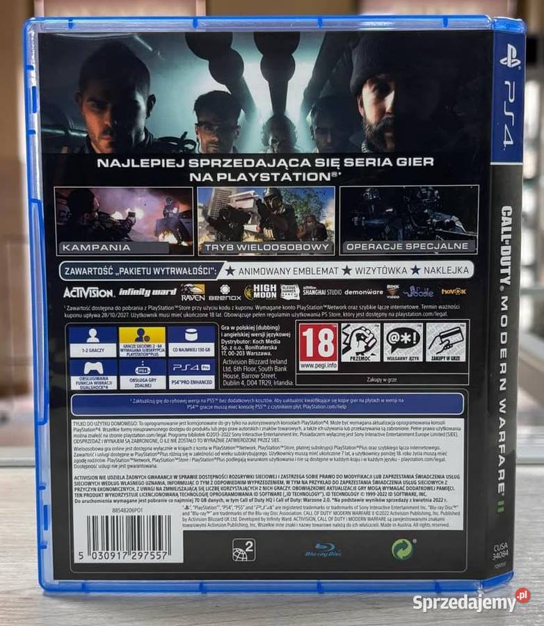 Gra 4 call of duty Modern warfare II Zestaw Elbląg