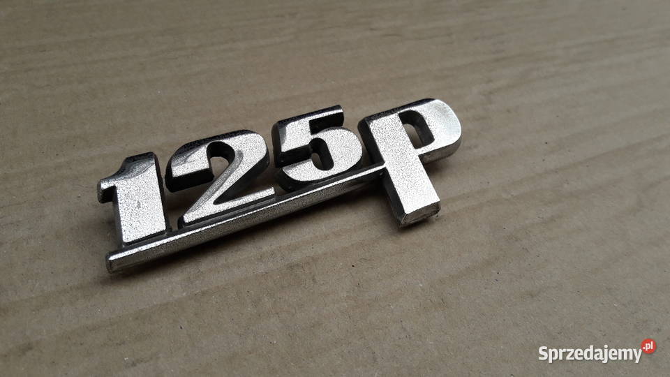 Fiat 125p chromowany znaczek metalowy emblemat osobowe