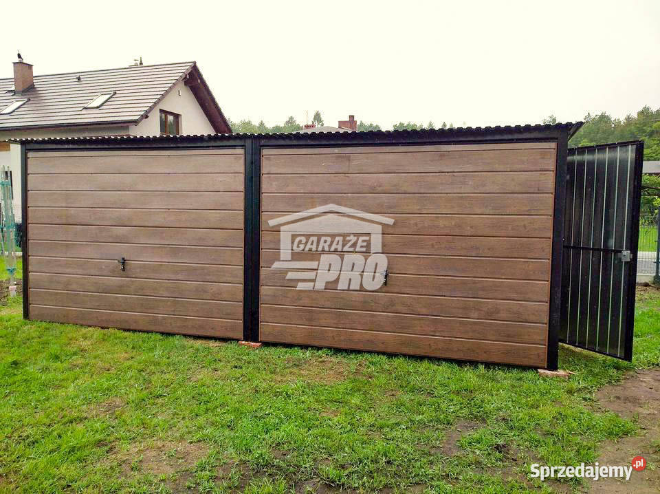 Garaż blaszany 6x5 2x Brama uchylna GP141 blacha sprzedam