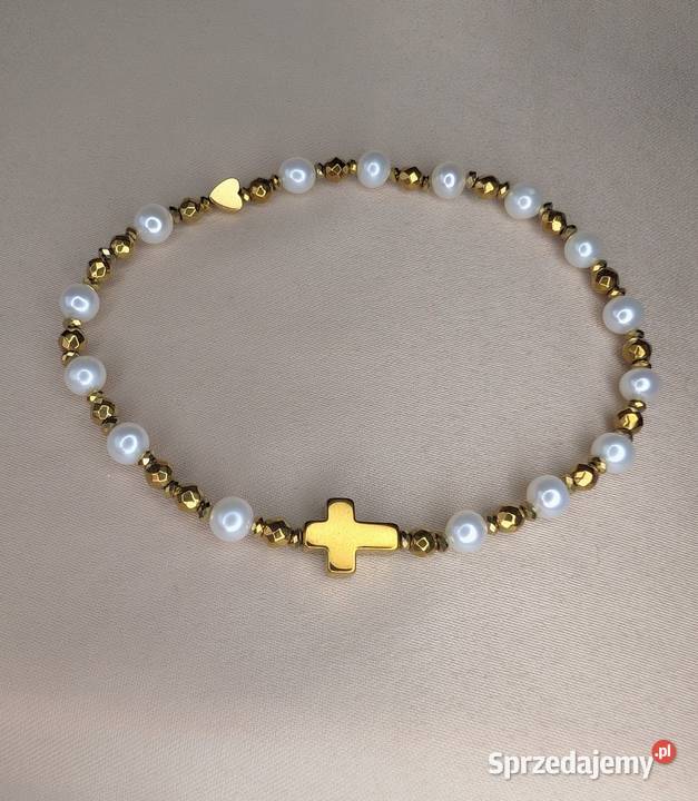Bransoletka różaniec kamienie perły naturalne Starogard Gdański