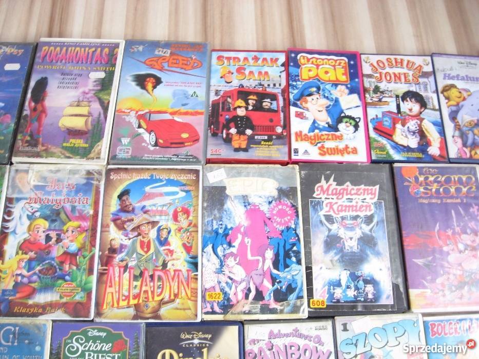BAJKI Oryginał Filmy VHS 37 VHS warmińsko-mazurskie Grodziczno