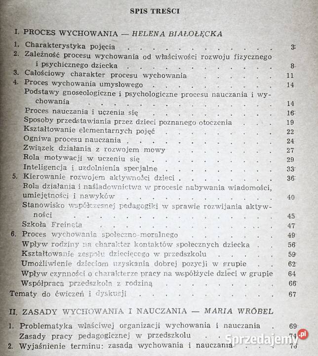 Zarys pedagogiki nauczycieli przedszkoli H