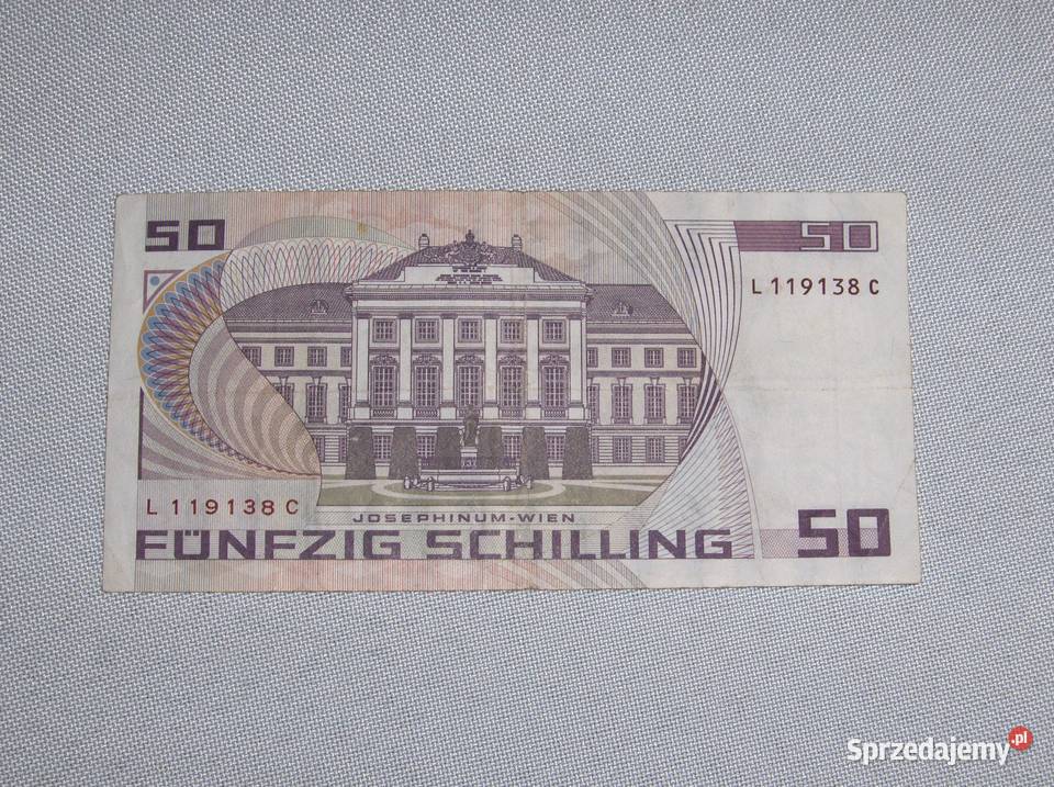 Banknot 50 schilling austriackich 1986r Łódź sprzedam