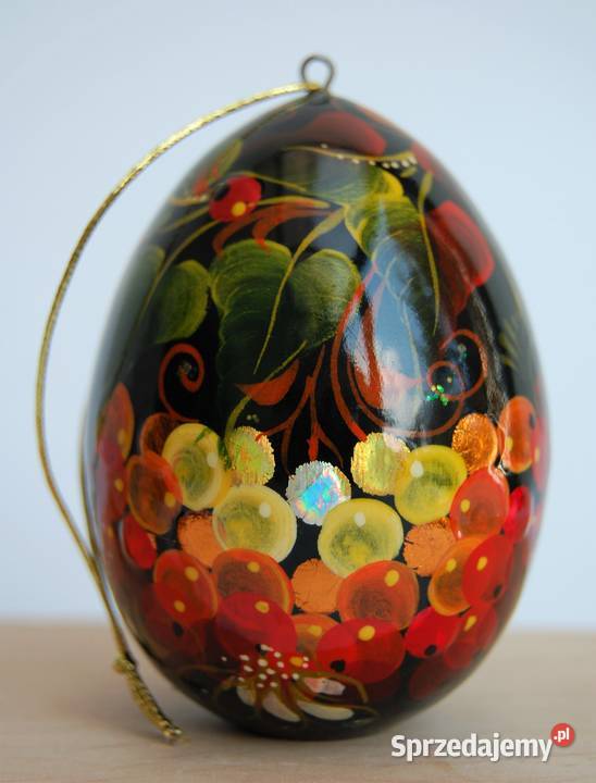 Drewniana pisanka rosyjska Rosja kwiaty Lublin