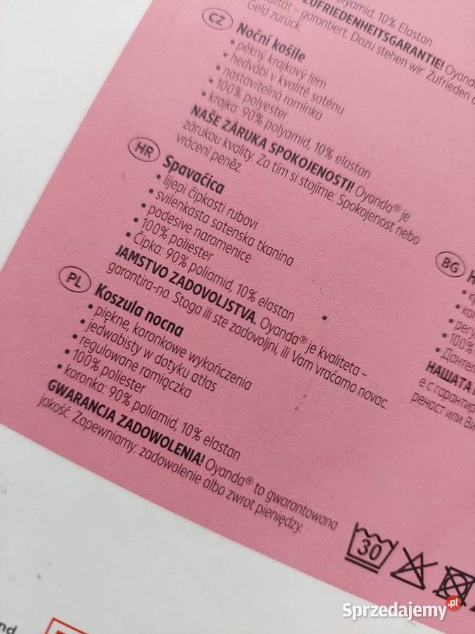koszula nocna koronka atłas czerwień czerwona świętokrzyskie Jędrzejów