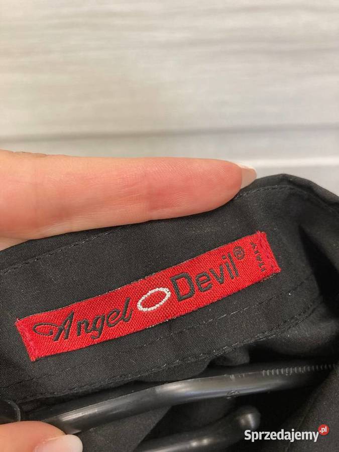Nowa czarna koszula dżety włoska AngelDevil S szary/srebrny Nisko