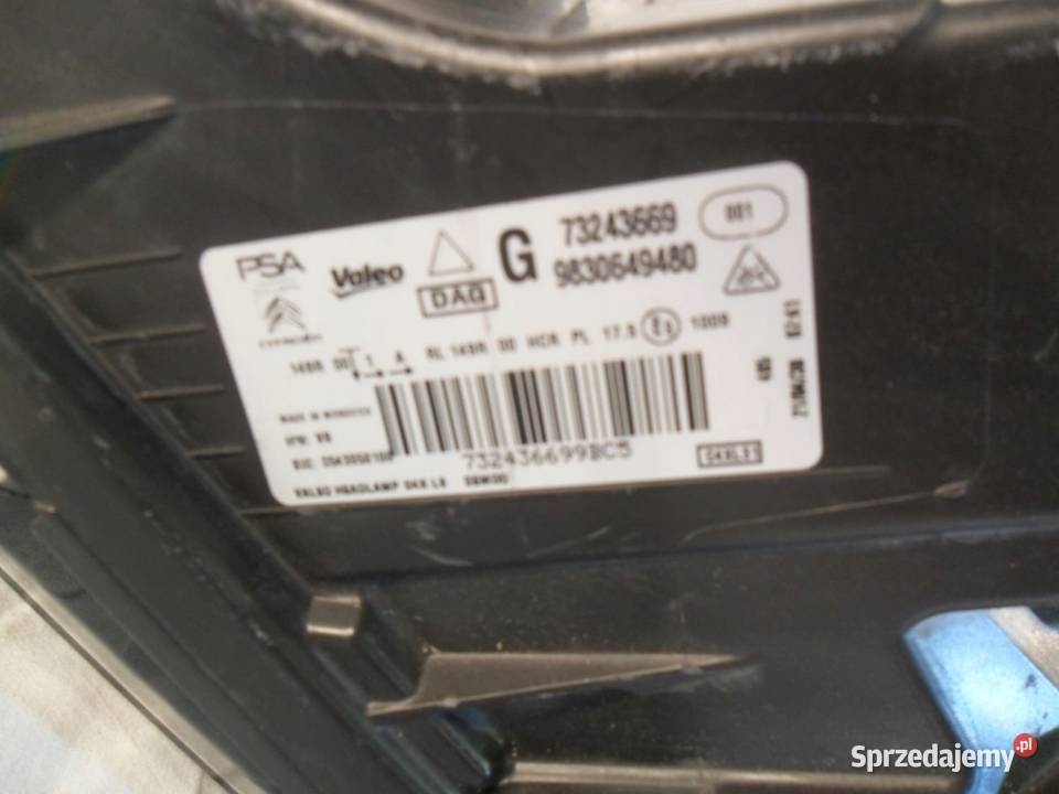 Citroen C4 III reflektor lewy przedni lampa lewa Nowy Tomyśl