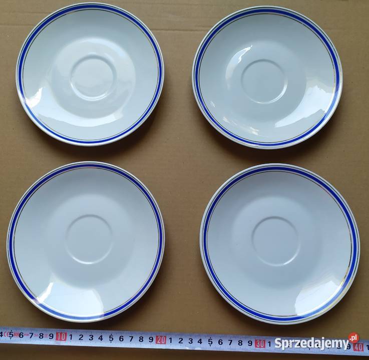 498 TALERZE małe 4 sztuki PRL Retro Stylówka Pozostałe Łódź