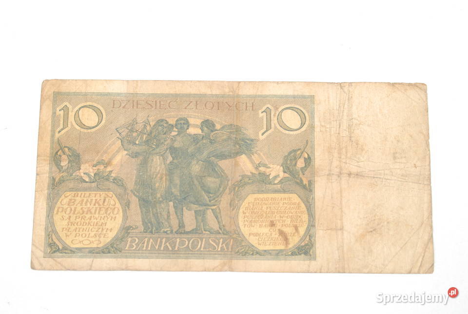 Stary banknot 10 złotych 1929 antyk rzadki śląskie