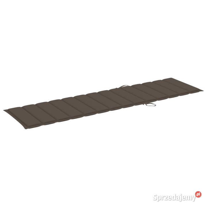 Leżak z poduszką w kolorze taupe lite drewno