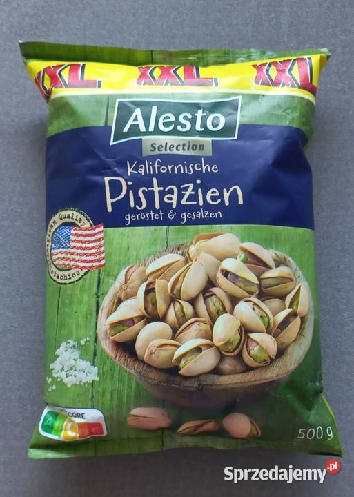 ALESTO Pistacje prażone solone w łupinach 500g Chrzanów