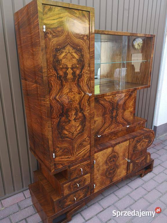 Witryna Barek ARTDECO Unikat Politura Orzech Swarzędz