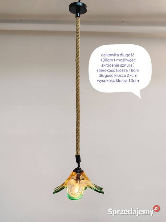 Lampa wisząca ze szkła Murano Lampy wiszące Sandomierz