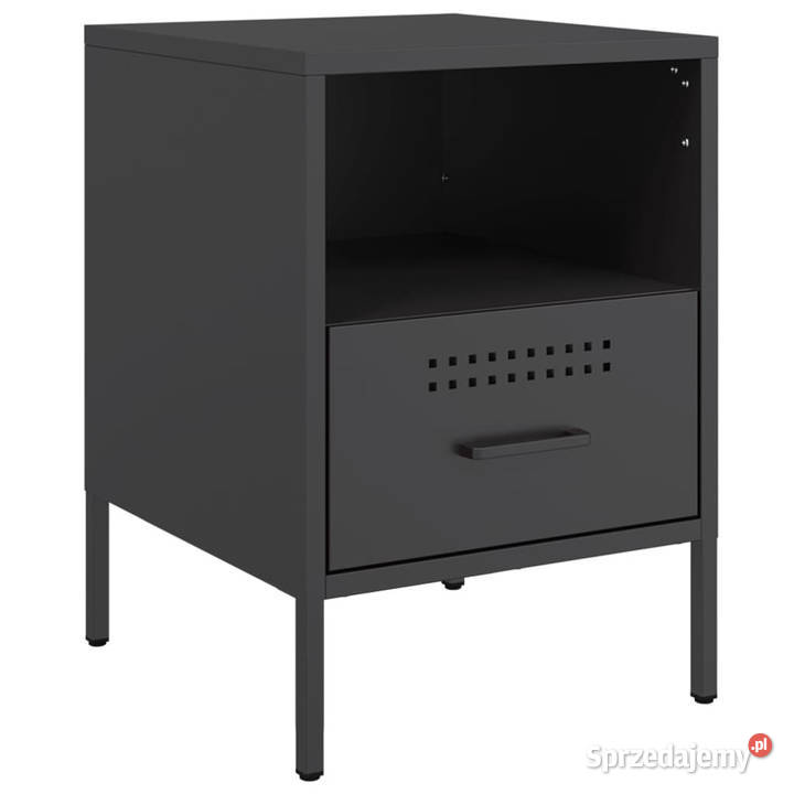 Szafka nocna czarna 36x39x505 stal WM843054