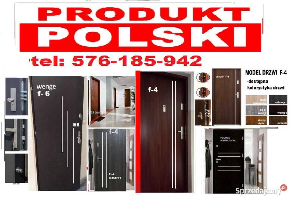 Drzwi zewnętrzne wejściowe z montażem
