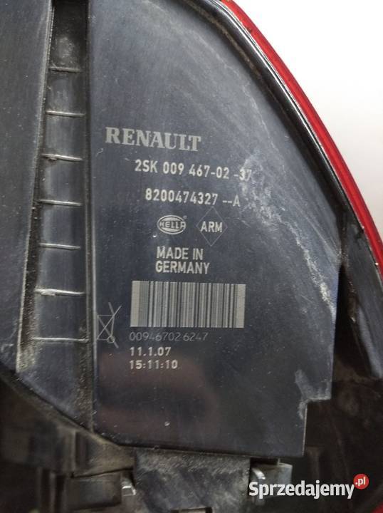 Scenic II lift lampa prawy tył Swarzędz