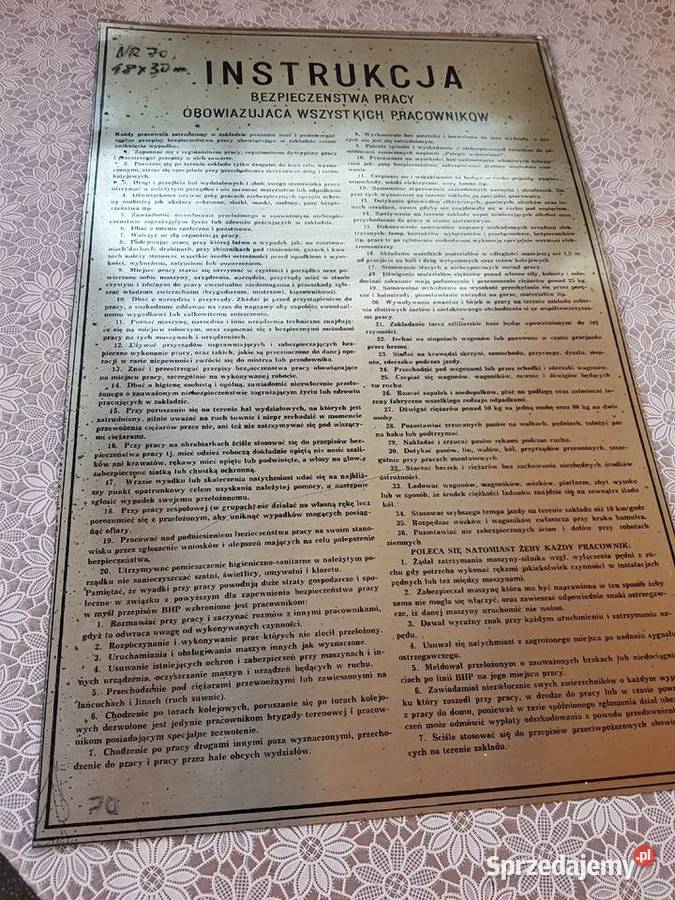 MetaloweLata 70 teZ kolekcjiTablice różne z PRLu zachodniopomorskie sprzedam
