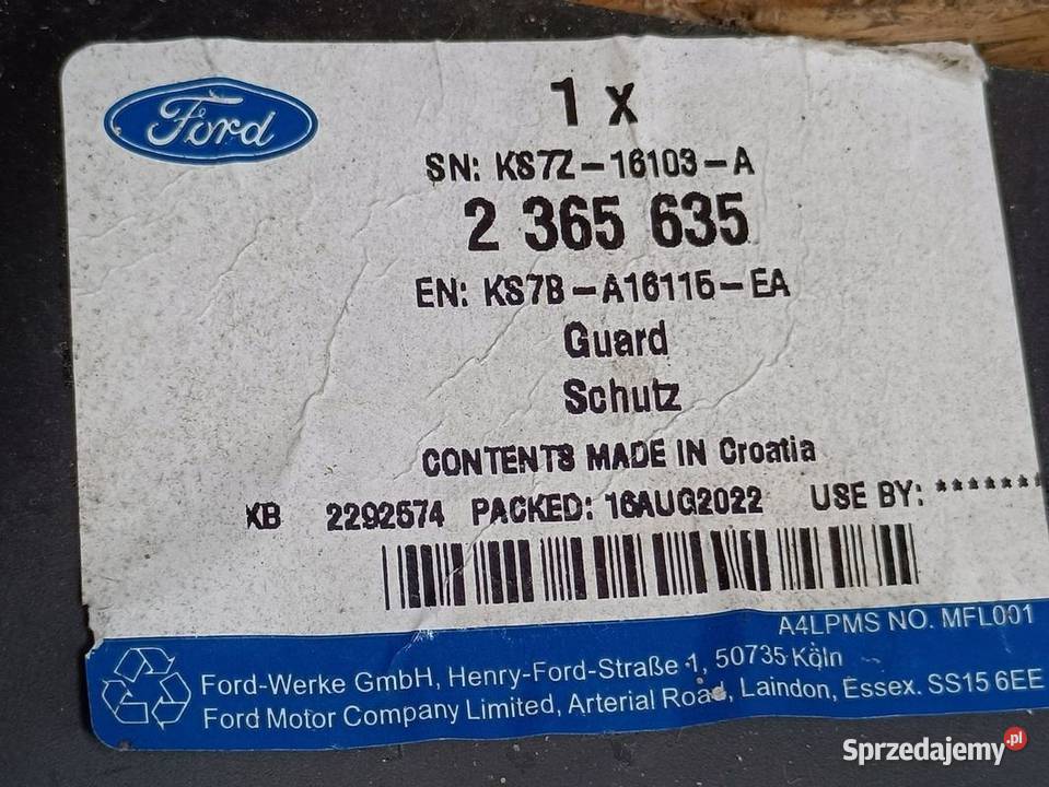 FORD MONDEO 19 NADKOLE LEWY PRZÓD KS7BA16115 osobowe Pleszew
