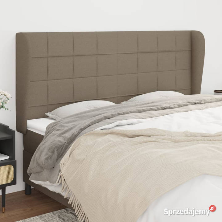 Zagłówek uszak taupe 163x23x118128 tkanina Warszawa
