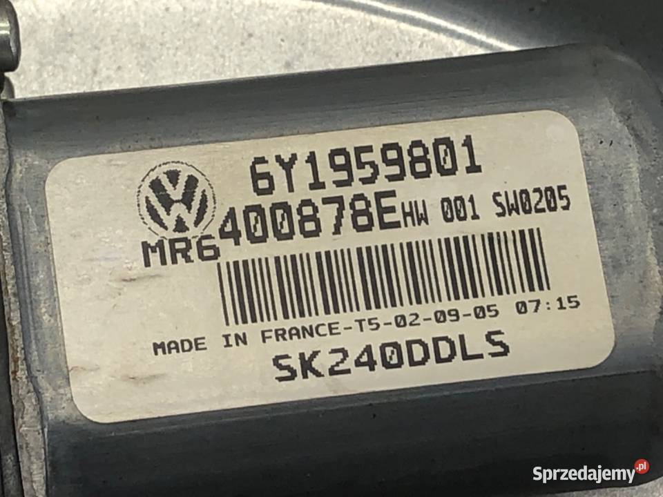 PODNOŚNIK SZYBY LEWY PRZÓD SKODA FABIA I Mechanizmy opuszczania szyb