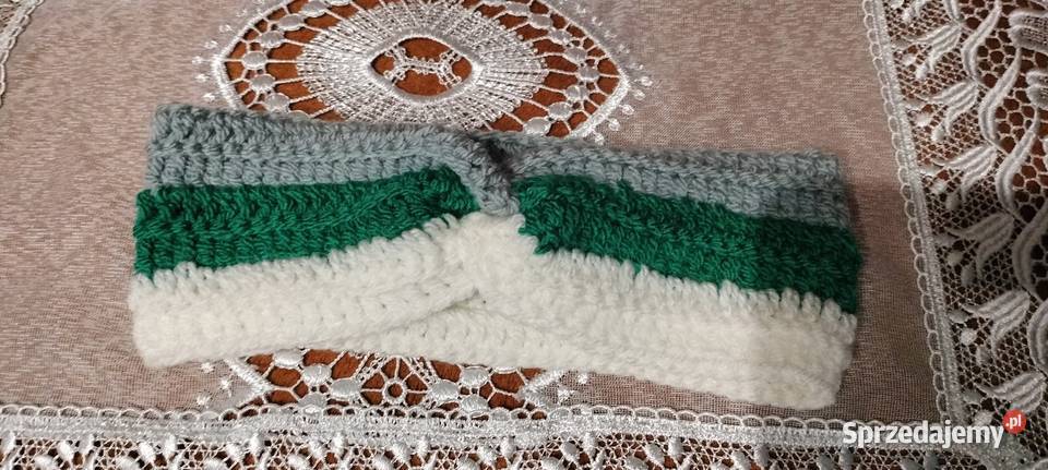 Ręcznie robiona opaska na głowę ciepła śląskie Częstochowa sprzedam