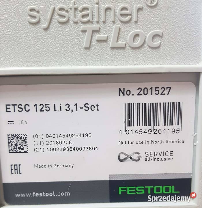Festool ETSC 125 Li 31 Set Szlifierka