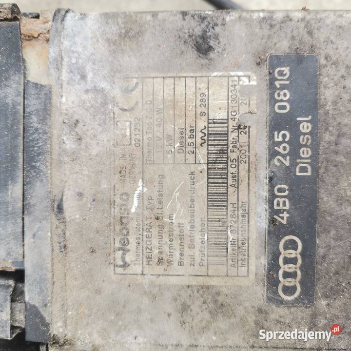 Webasto thermo top zcd 12v 40w diesel osobowe