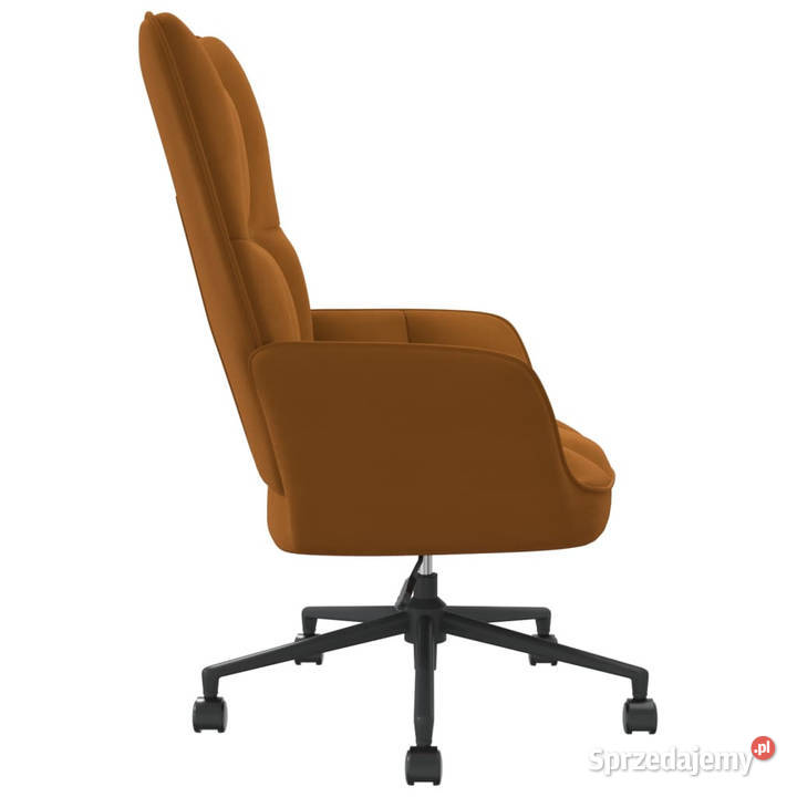 Fotel brązowy obity aksamitem WM328180