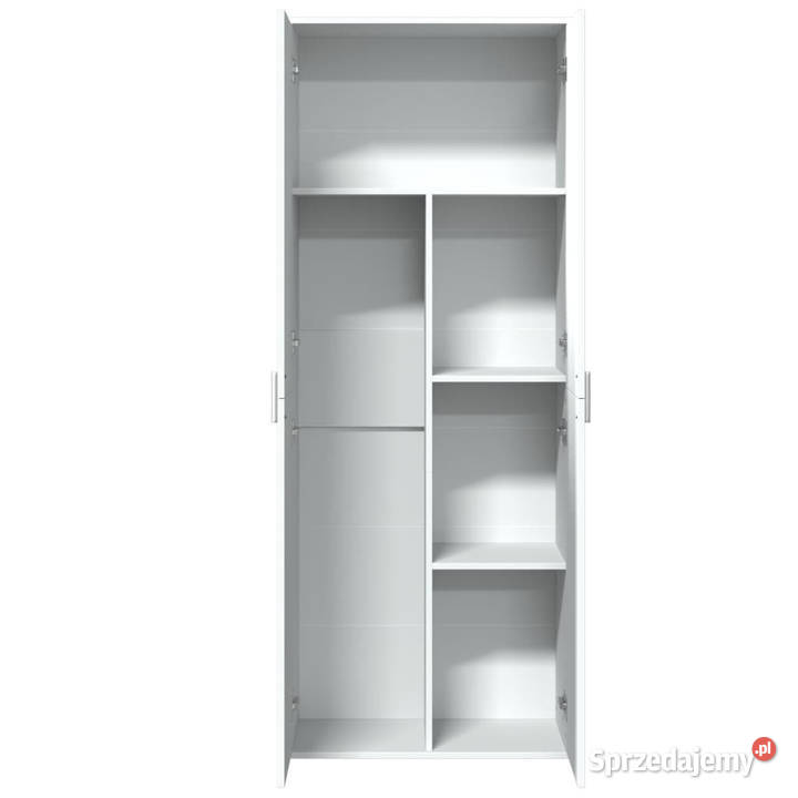 Wysoka szafka biała 70x35x180 materiał