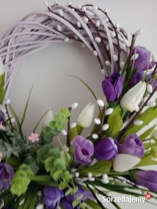 Wianek na drzwiwiklinowy wianeksztuczne kwiaty Radom