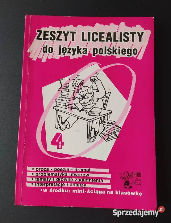 ZESZYT LICEALISTY do języka polskiego klasa 4 podlaskie sprzedam
