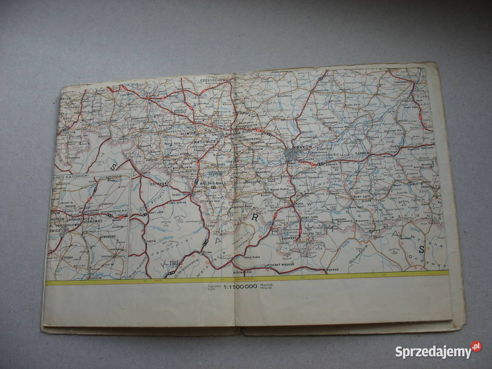 Stara mapa samochodowa ttt Warszawa M20 FSO Przemyśl sprzedam