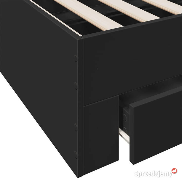 Rama łóżka z szufladami czarna 150x200 WM3280378 Warszawa