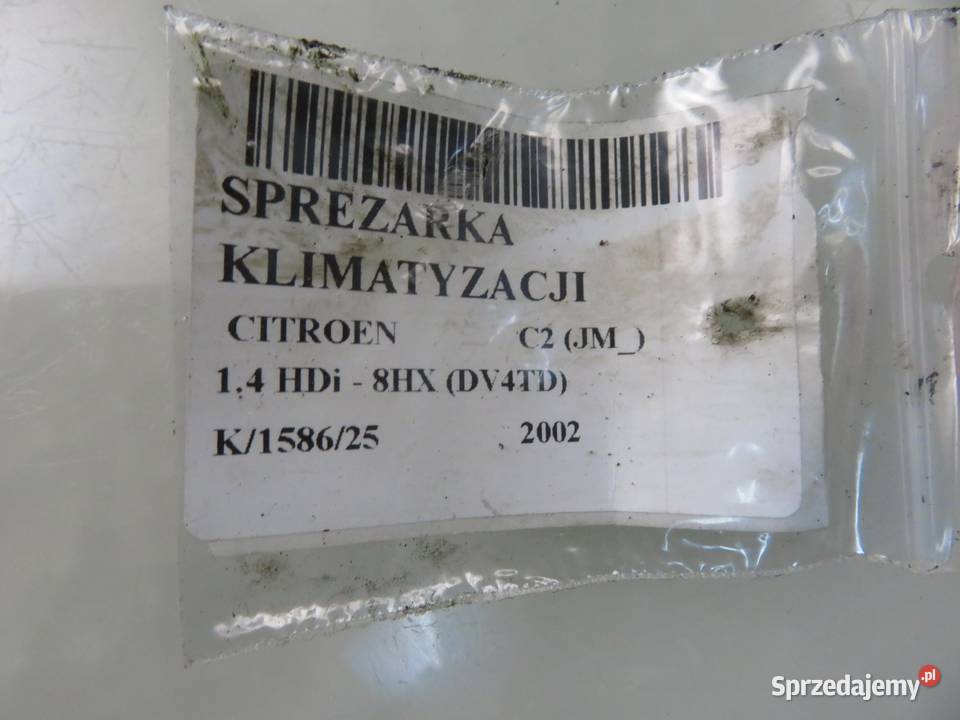 KOMPRESOR KLIMATYZACJI CITROEN C2 14 HDi Kompresory klimatyzacji