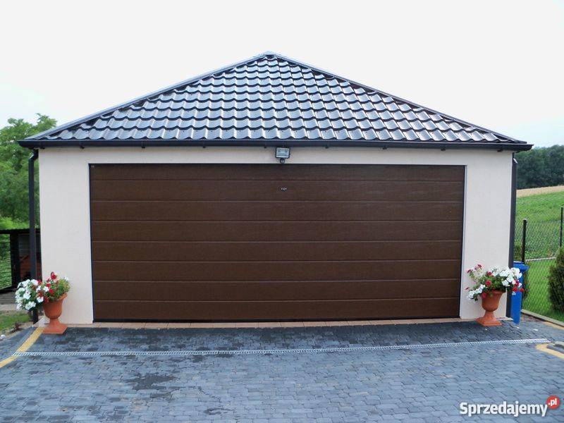 nowoczesne garaże blaszane tynkowane samodzielny