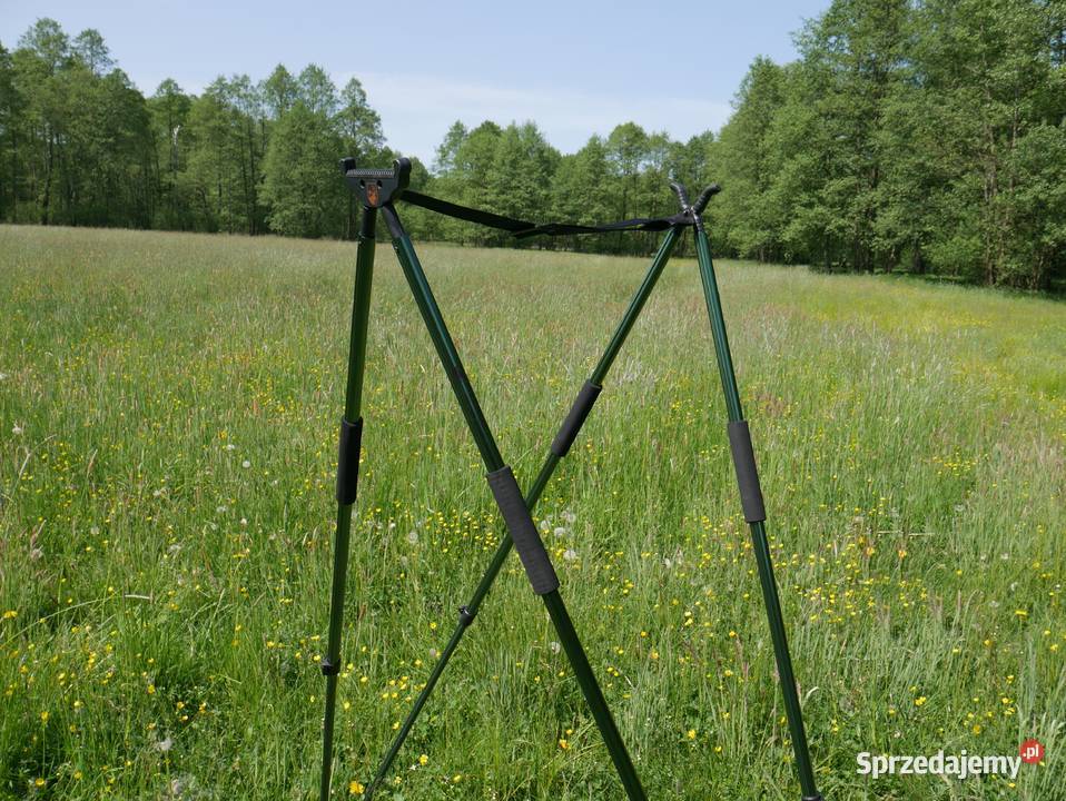 Pastorał myśliwski 4 nogi stabilny pokrowiec Warszawa