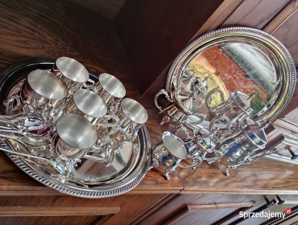 Posrebrzany mini zestaw do kawy herbaty Biłgoraj