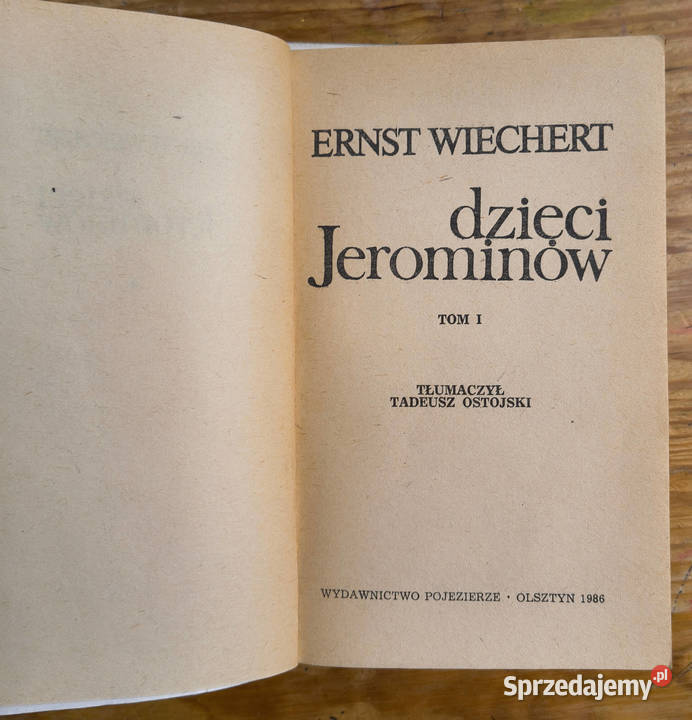 Dzieci Jerominów 2 tomy Ernst Wiechert śląskie Sosnowiec sprzedam
