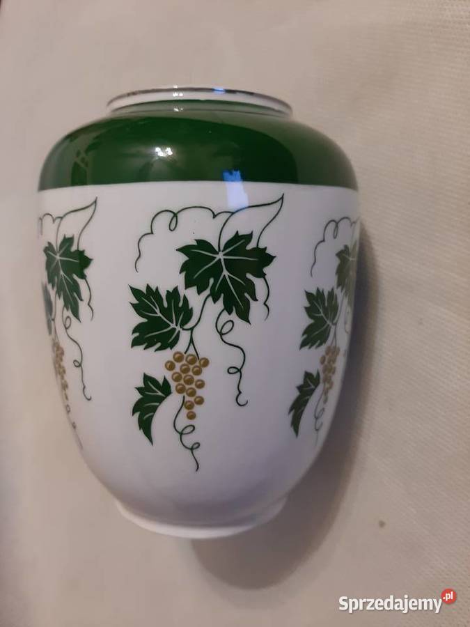 Śliczny niemiecki wazon z porcelany winorośl Inowrocław