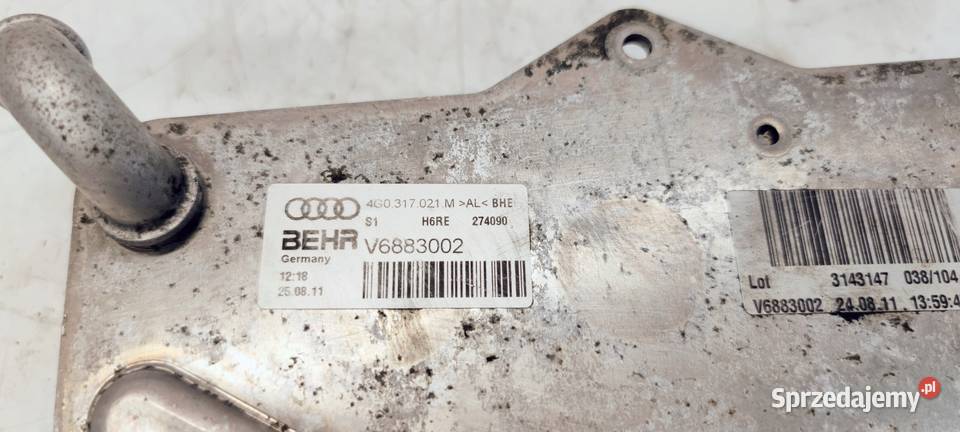 CHŁODNICA OLEJU AUDI A6 C7 A7 4G0317021M 30 TDI osobowe Chłodnice oleju Przystajń
