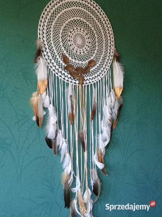 BIAŁO ZŁOTY ŁAPACZ SNÓW biały Piła