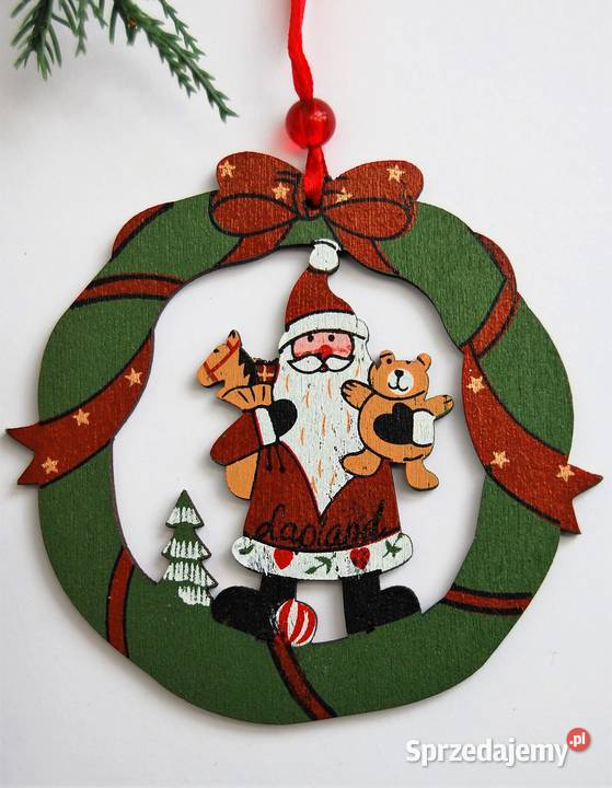 Mikołaj wieniec zawieszka drewno Finlandia Lublin sprzedam