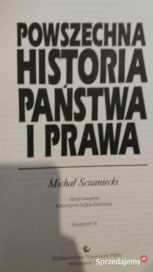 Powszechna historia państwa i prawa Szczaniecki mazowieckie
